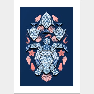 Geometric Ocean Bed Posters and Art